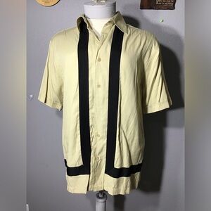 Vintage Sobrino Size M Men’s Short Sleeve Panel Button Up Shirt.